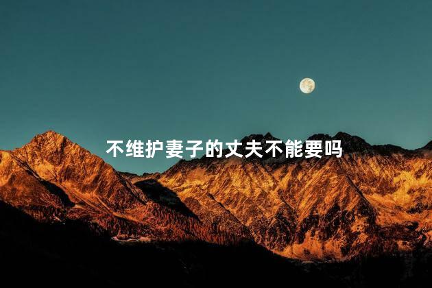 不维护妻子的丈夫不能要吗