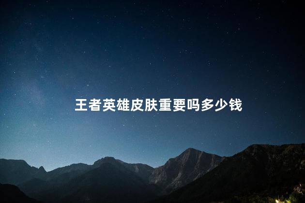 王者英雄皮肤重要吗多少钱