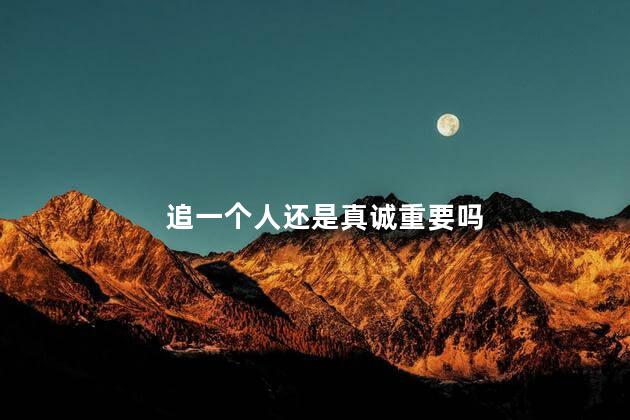 追一个人还是真诚重要吗