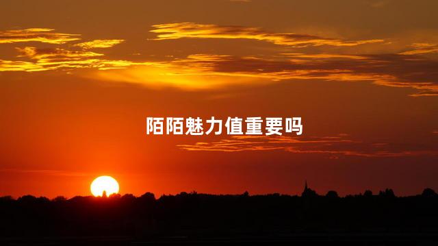 陌陌魅力值重要吗