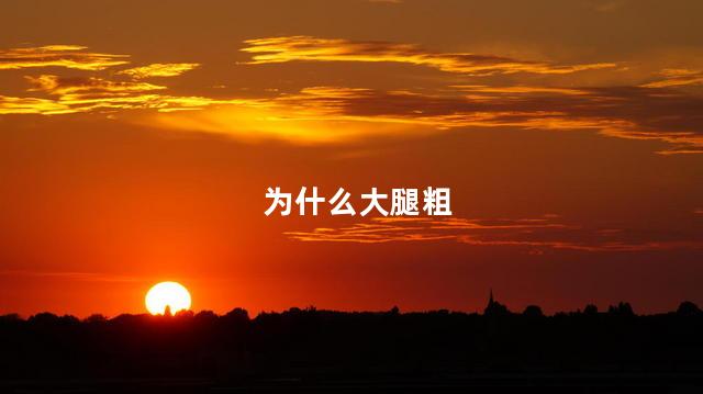 为什么大腿粗