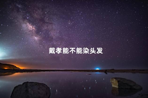 戴孝能不能染头发