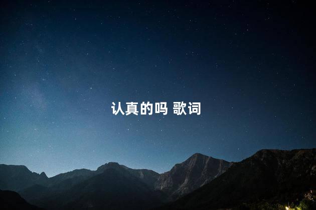 认真的吗 歌词