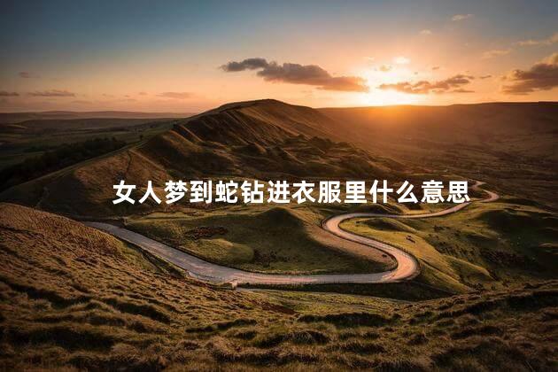 女人梦到蛇钻进衣服里什么意思