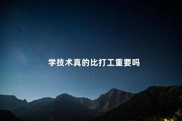 学技术真的比打工重要吗