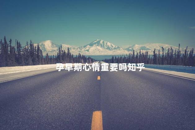 孕早期心情重要吗知乎