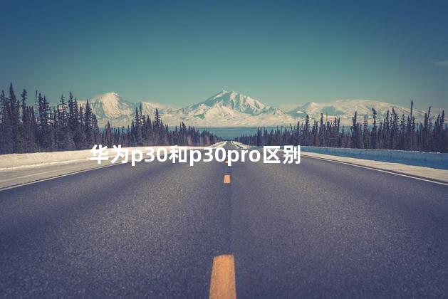 华为p30和p30pro区别