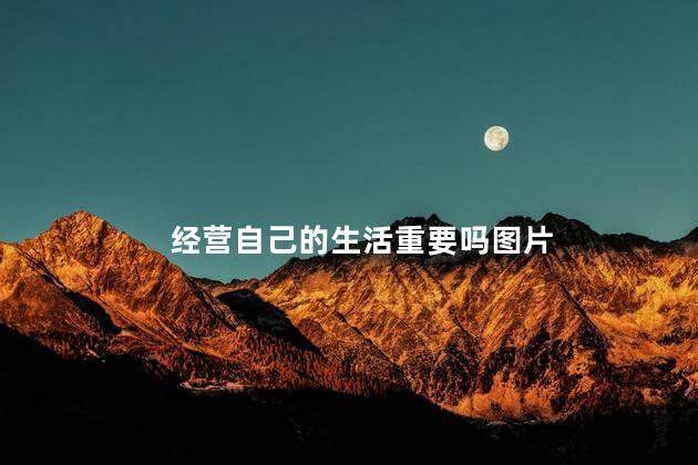 经营自己的生活重要吗图片