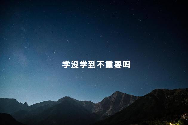 学没学到不重要吗