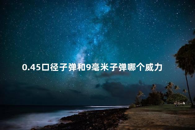 0.45口径子弹和9毫米子弹哪个威力大