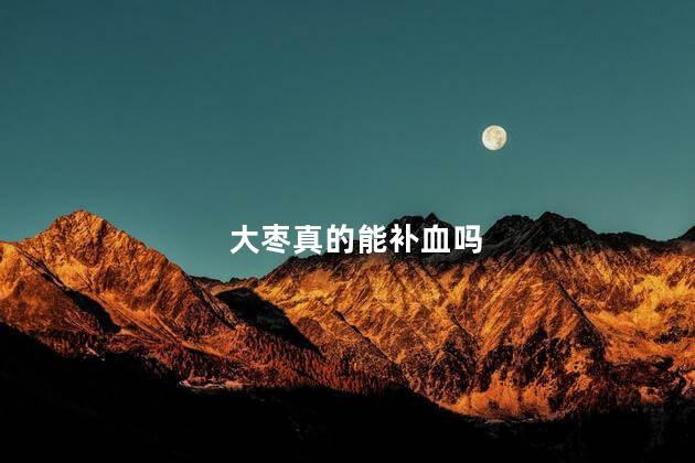 大枣真的能补血吗