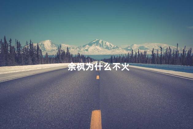 余枫为什么不火