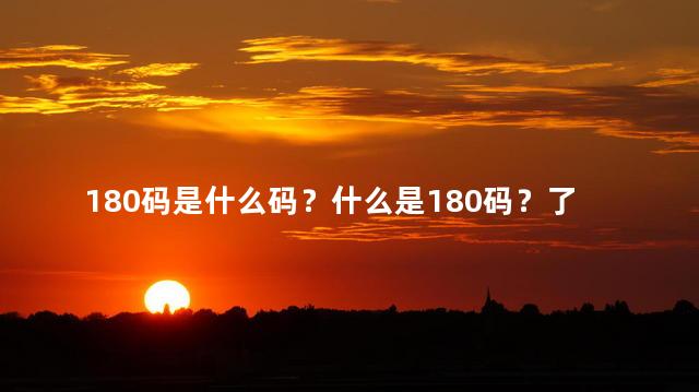 180码是什么码？什么是180码？了解一下这种特殊编码