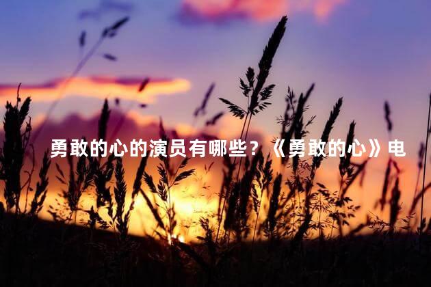 勇敢的心的演员有哪些？《勇敢的心》电影的主要演员有谁？