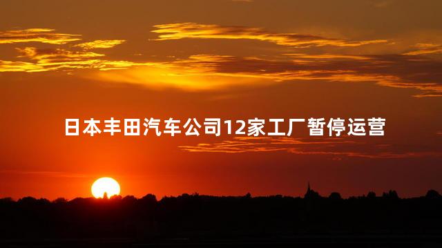 日本丰田汽车公司12家工厂暂停运营
